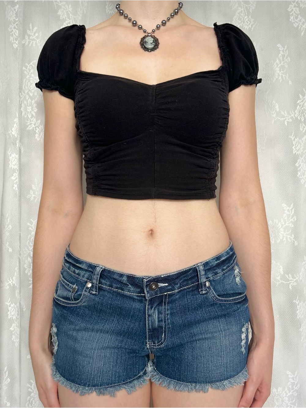 Y2K 2000s Low Rise Denim Shorts